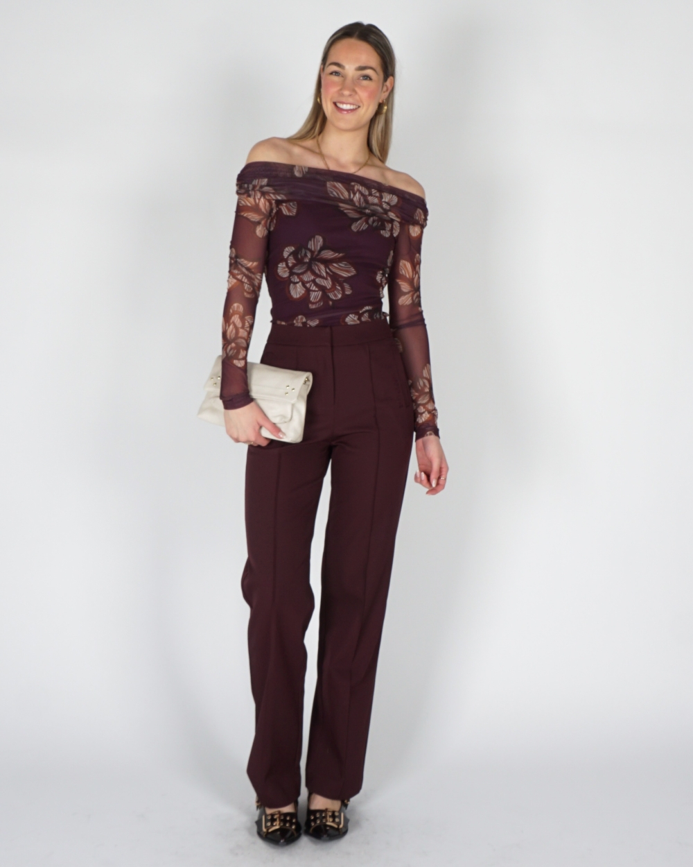TOP JENNY LS BORDEAUX