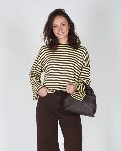 Gossip LONGSLEEVE GESTREEPT BRUIN GEEL