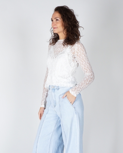 Gossip FY-9281 KANTEN TOP MET LANGE MOUWEN