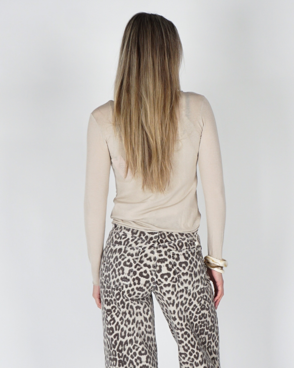CASHMERE BLEND TOP BEIGE