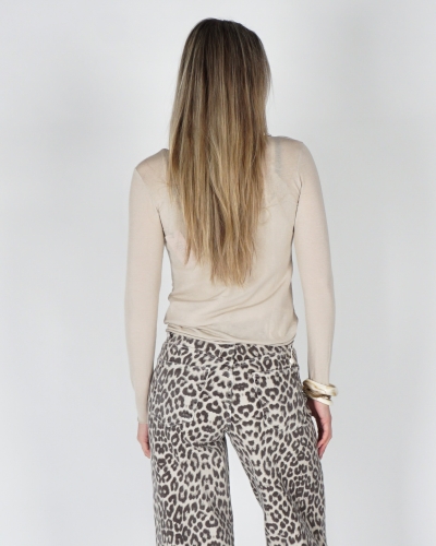 CASHMERE BLEND TOP BEIGE