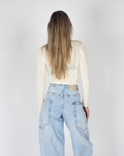 CASHMERE BLEND TOP LICHTGEEL