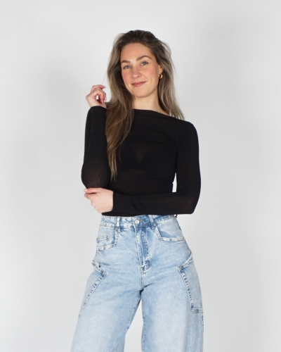 Gossip CASHMERE BLEND TOP ZWART