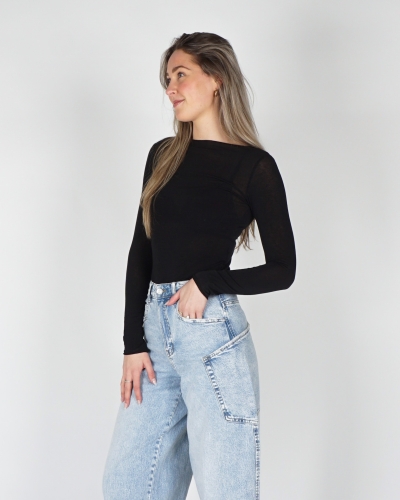 Gossip CASHMERE BLEND TOP ZWART