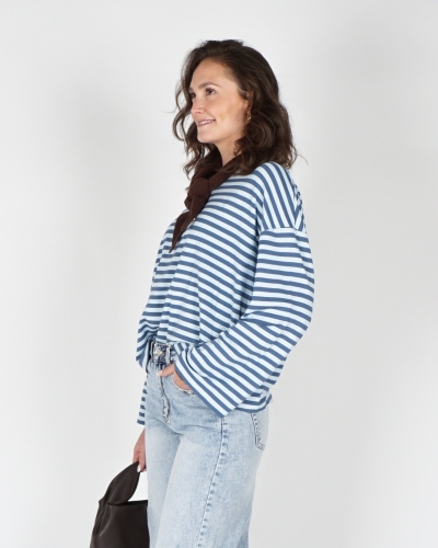 Gossip LONGSEEVE GESTREEPT BLAUW