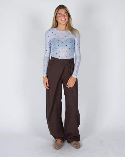 TOP ELLA DOT BLAUW