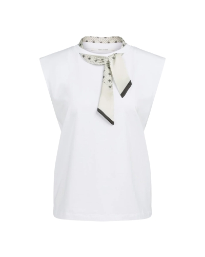 MOUWLOZE TOP MET SJAALDETAIL WIT