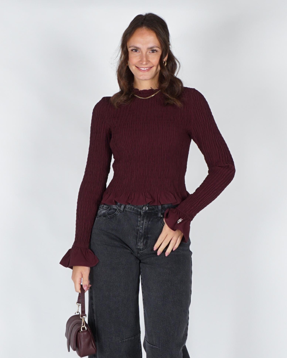 HARPER & YVE TOP VEERLE Rood