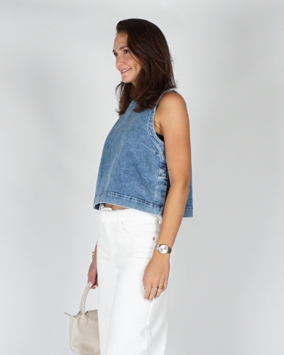 YAYA Mouwloze denim top 01-701389-604