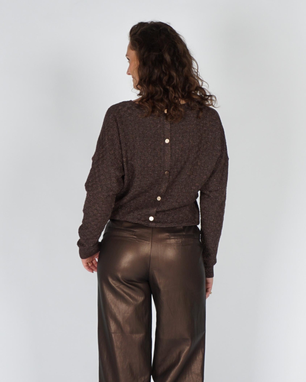 Nukus TOP KENTO LUREX Bruin