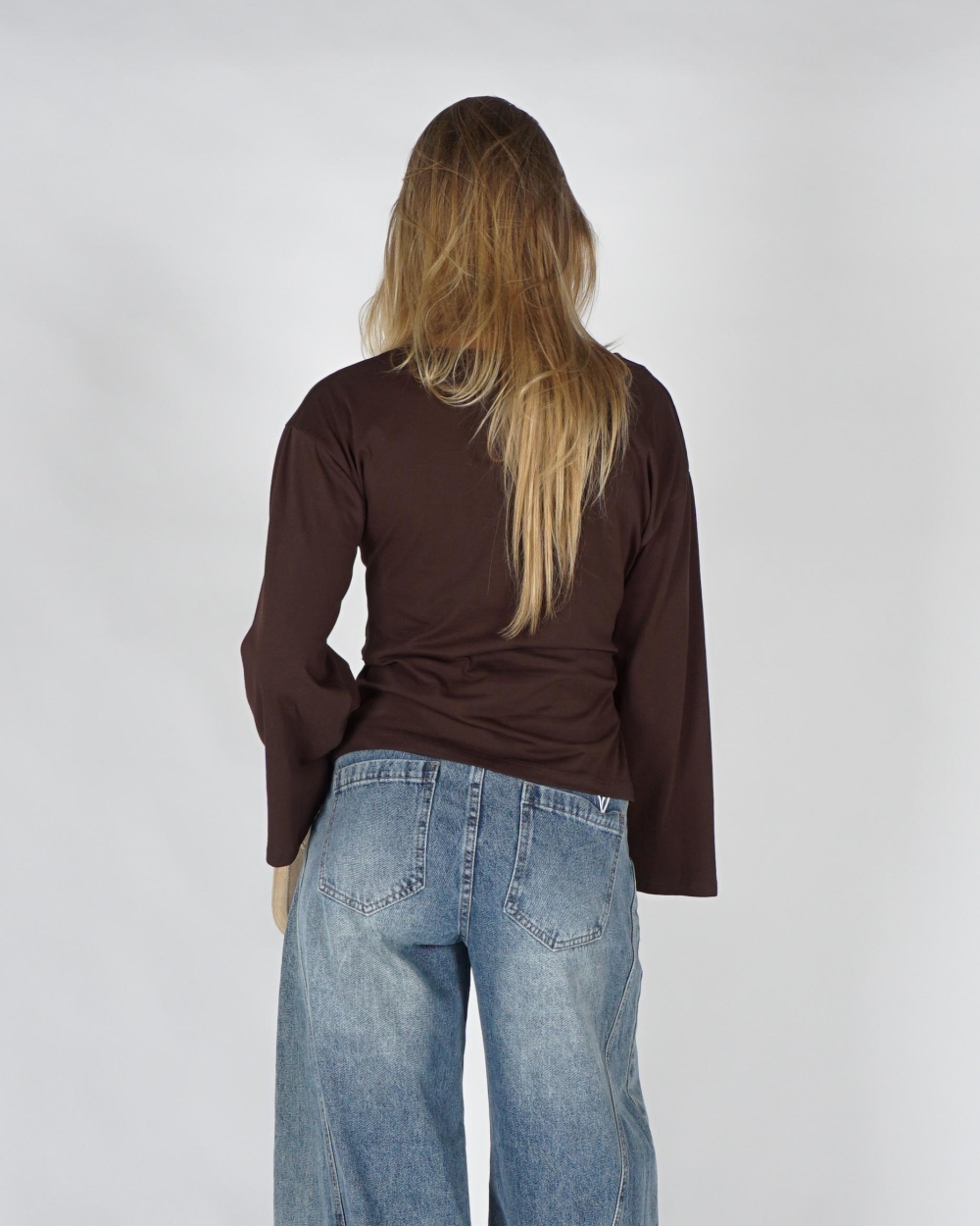 Gossip LONGSLEEVE MET STRIKDETAIL Bruin