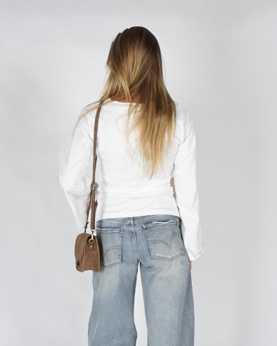 Gossip LONGSLEEVE MET STRIKDETAIL Wit