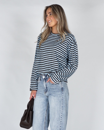 Gossip A92116 LONGSLEEVE STREEP EN STRASS