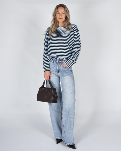 Gossip LONGSLEEVE STREEP EN STRASS Bruin