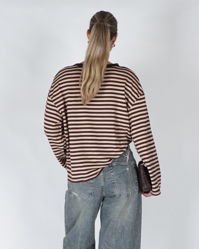 Gossip GESTREEPTE LONGSLEEVE ELLE Bruin