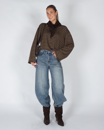 Gossip GESTREEPTE LONGSLEEVE ELLE Groen