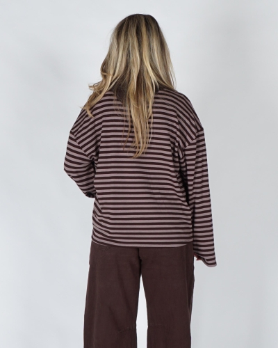 Gossip GESTREEPTE LONGSLEEVE ELLE Taupe