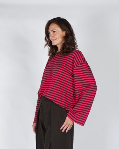 Gossip GESTREEPTE LONGSLEEVE ELLE Roze