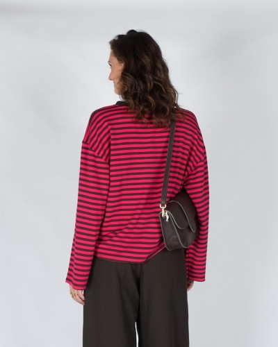 Gossip GESTREEPTE LONGSLEEVE ELLE Roze