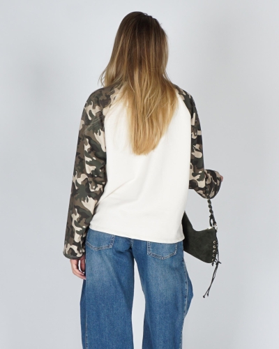 Gossip LONGSLEEVE MET CAMOUFLAGE PRINT Ecru