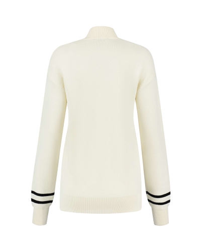 BEIGE TRUI MET LOGO ARTWORK 