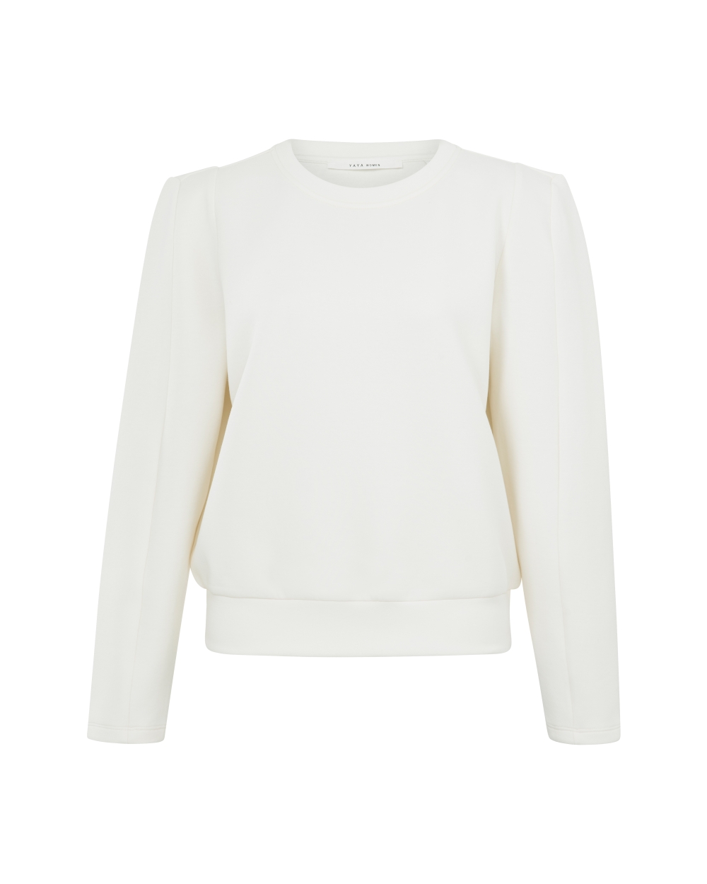 SWEATSHIRT MET POFMOUWEN WIT