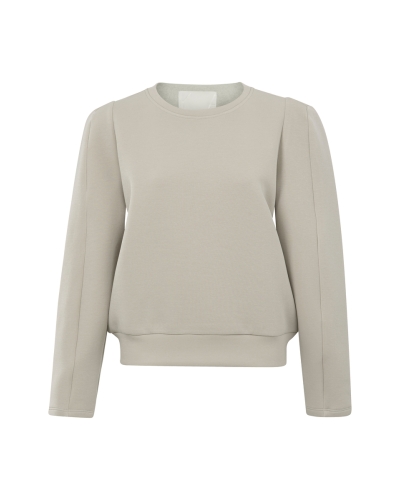 YAYA SWEATSHIRT MET POFMOUWEN BEIGE
