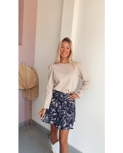 YAYA SWEATSHIRT MET POFMOUWEN BEIGE