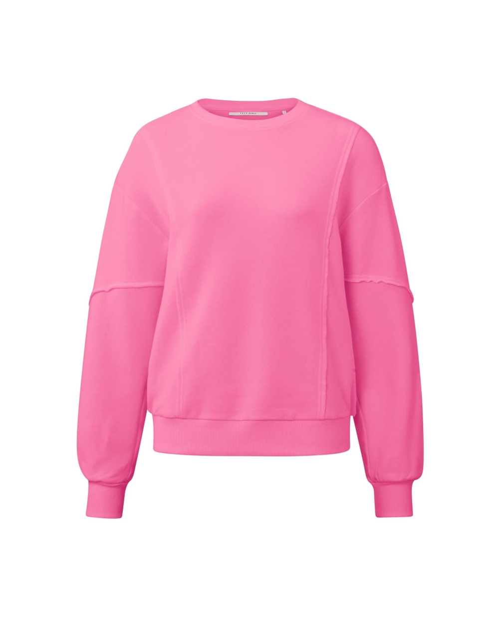 SWEATSHIRT WITH RAW EDGE SEAMS ROZE 
