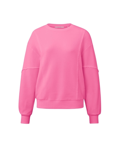 SWEATSHIRT WITH RAW EDGE SEAMS ROZE 