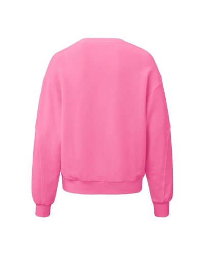 SWEATSHIRT WITH RAW EDGE SEAMS ROZE 