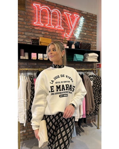 My Jewellery Witte sweater la joie de vivre