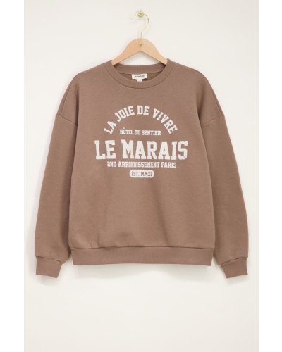 My Jewellery Taupe sweater la joie de vivre