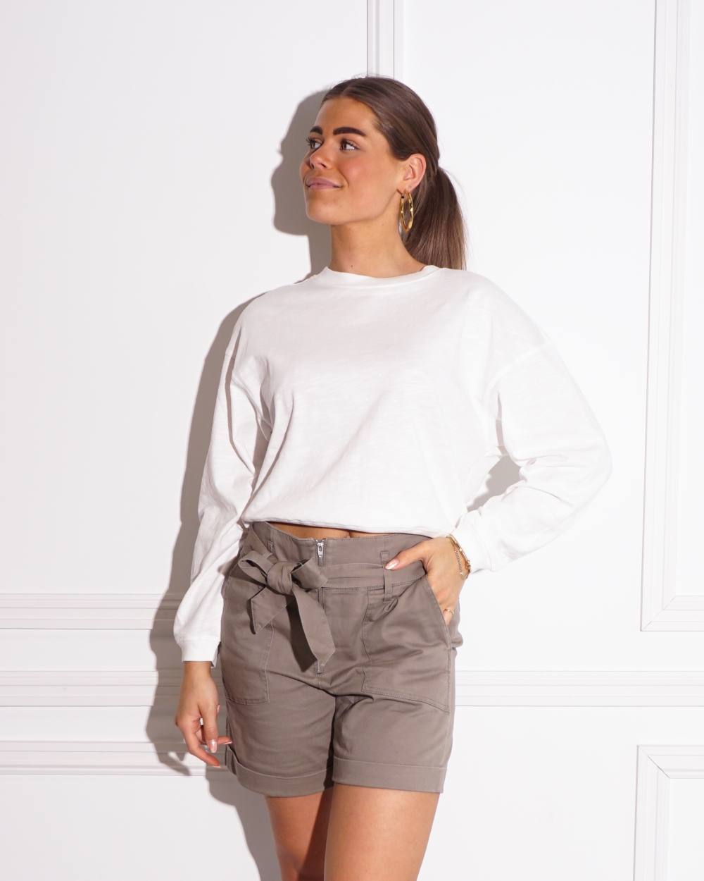 SWEATSHIRT RONDE HALS WIT