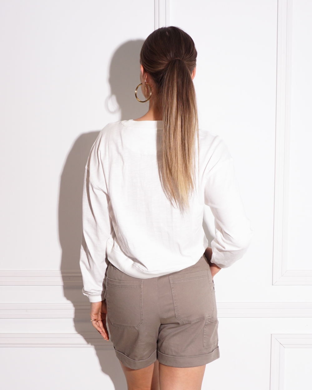 SWEATSHIRT RONDE HALS WIT