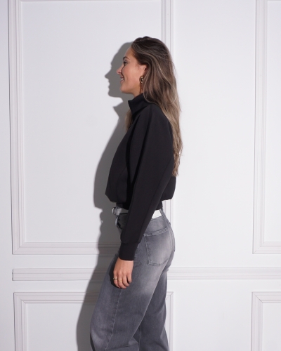 YAYA SWEATSHIRT MET RITS ANTRACIET