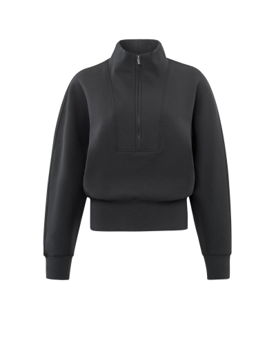 SWEATSHIRT MET RITS ANTRACIET