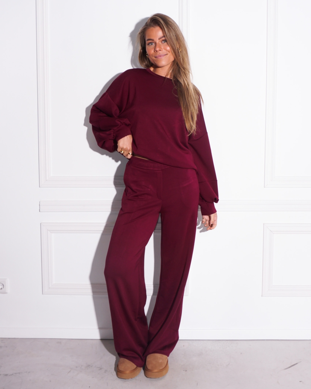 SWEATER KOKO DONKERROOD
