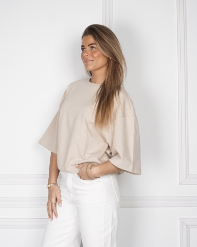 YAYA SWEATSHIRT MET KORTE WIJDE MOUWEN 