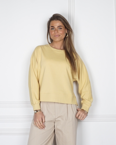 YAYA SWEATSHIRT MET SPLIT GEEL