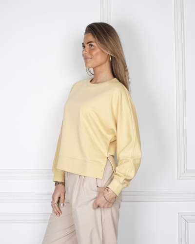 YAYA SWEATSHIRT MET SPLIT GEEL