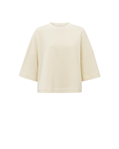 SHORT SLEEVE SWEATSHIRT ECRU