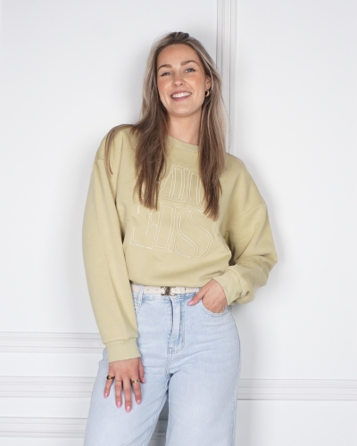 My Jewellery MUSE EMBROIDERY SWEATER GROEN