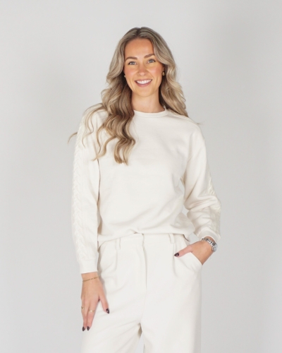 Geisha SWEATER MET KNITTED DETAIL WIT