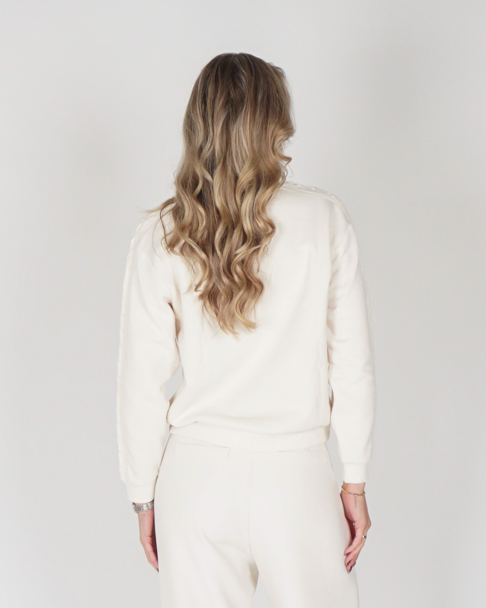 SWEATER MET KNITTED DETAIL WIT