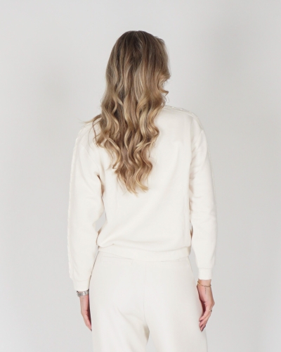 SWEATER MET KNITTED DETAIL WIT