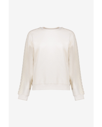 SWEATER MET KNITTED DETAIL WIT