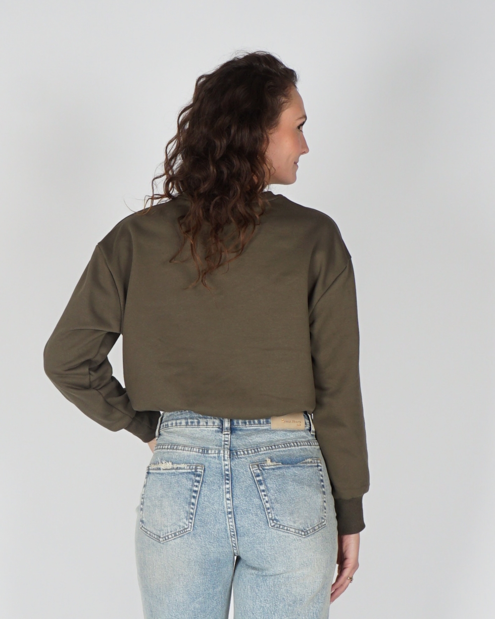 SWEATER EVIE ARMY GROEN