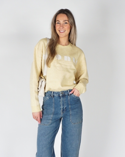 YAYA SWEATER MET ARTWORK 'ICONIC' GEEL