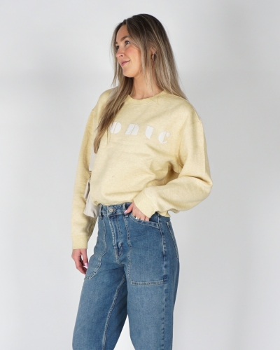 YAYA SWEATER MET ARTWORK 'ICONIC' GEEL